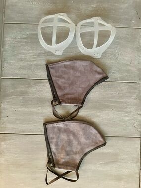 2 Norwex Reusable/Washable Face Masks
 with Optional Inner Support Frames